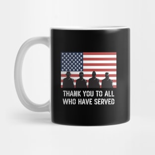 Thank You Veterans / Veteran / Soldier / Military / USA Mug